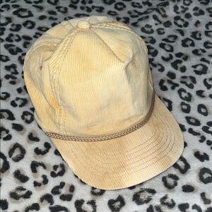 Vintage Custard Corduroy Rope Hat